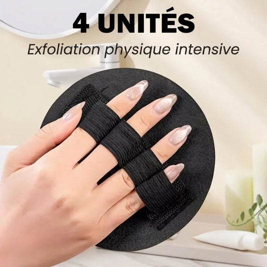 Lot de 4 gants exfoliants en caoutchouc souple 🧼